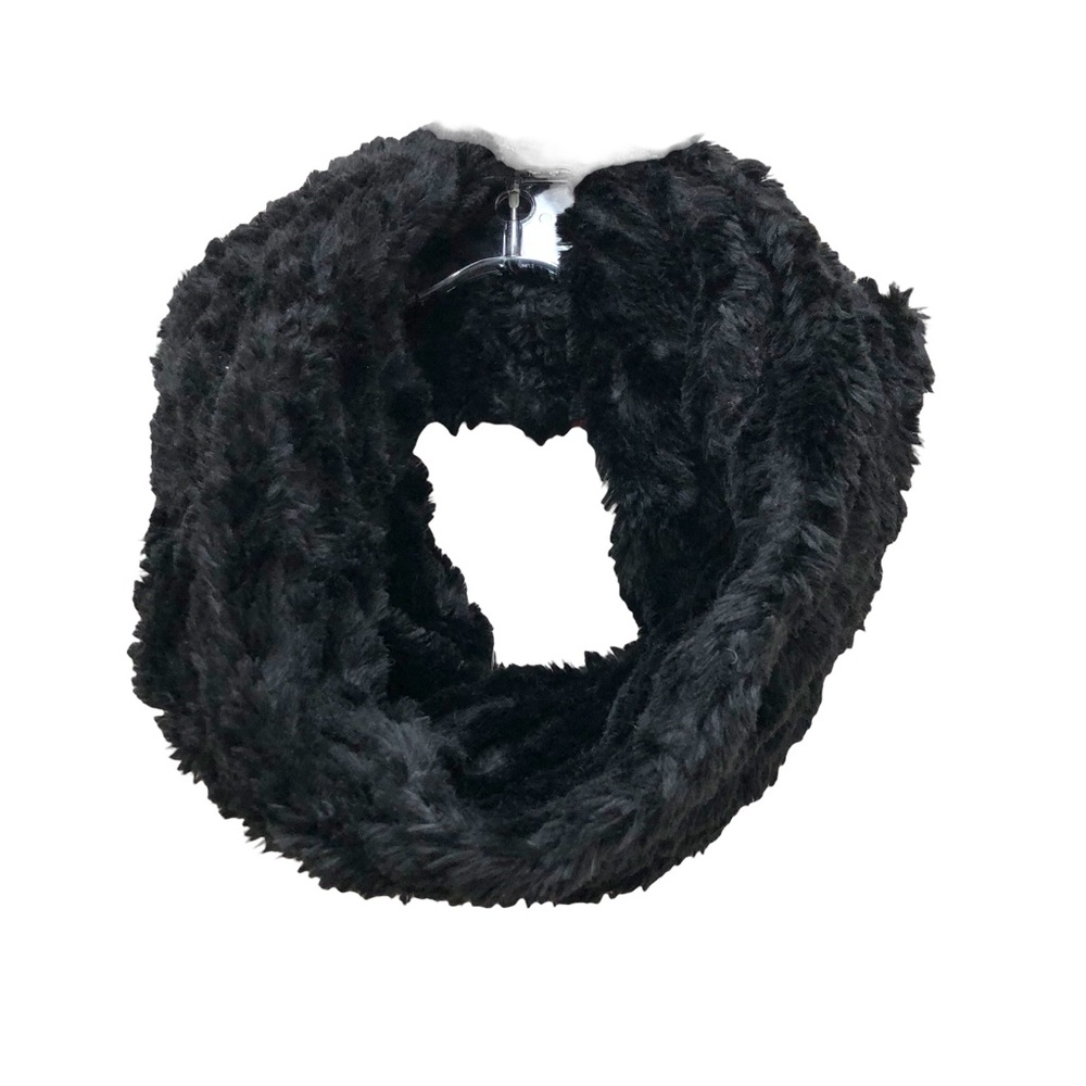 Merona Black Plush Infinity Scarf